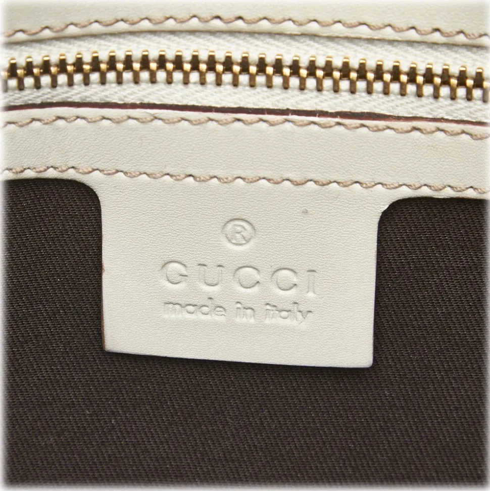 Gucci Vintage - Leather Horsebit Handbag Bag - White - Leather Handbag - Luxury High Quality - Avvenice