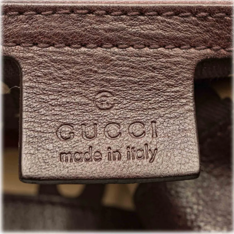 Gucci Vintage - Leather Indy Satchel Bag - Black - Leather Handbag - Luxury High Quality - Avvenice