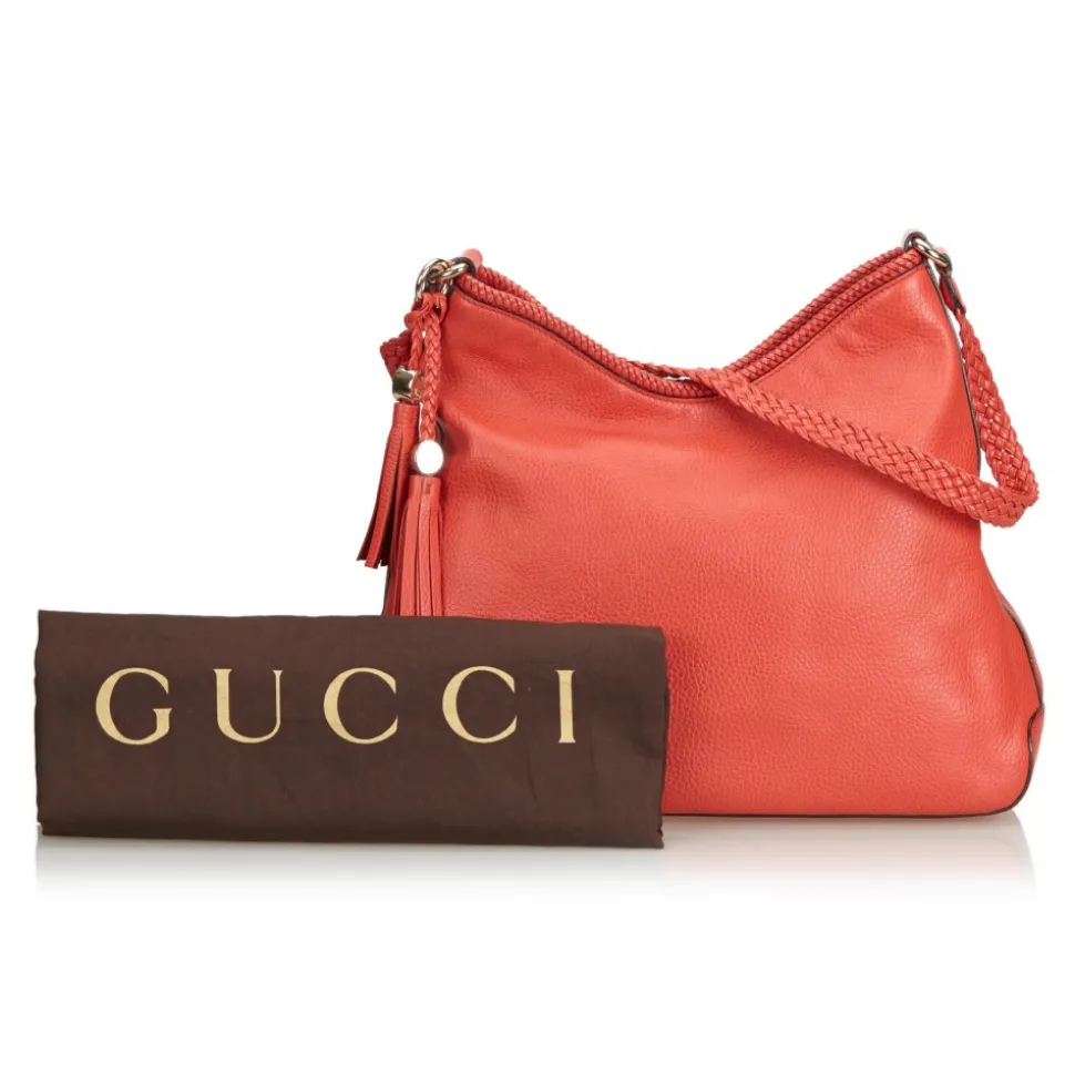 Gucci Vintage - Leather Marrakech Shoulder Bag - Red - Leather Handbag - Luxury High Quality - Avvenice