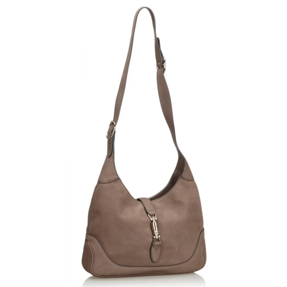 Gucci Vintage - Leather New Jackie Shoulder Bag - Grey - Leather Handbag - Luxury High Quality - Avvenice