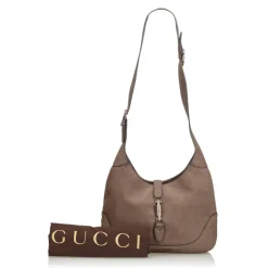 Gucci Vintage - Leather New Jackie Shoulder Bag - Grey - Leather Handbag - Luxury High Quality - Avvenice