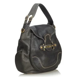 Gucci Vintage - Leather New Pelham Hobo Bag - Black - Leather Handbag - Luxury High Quality - Avvenice