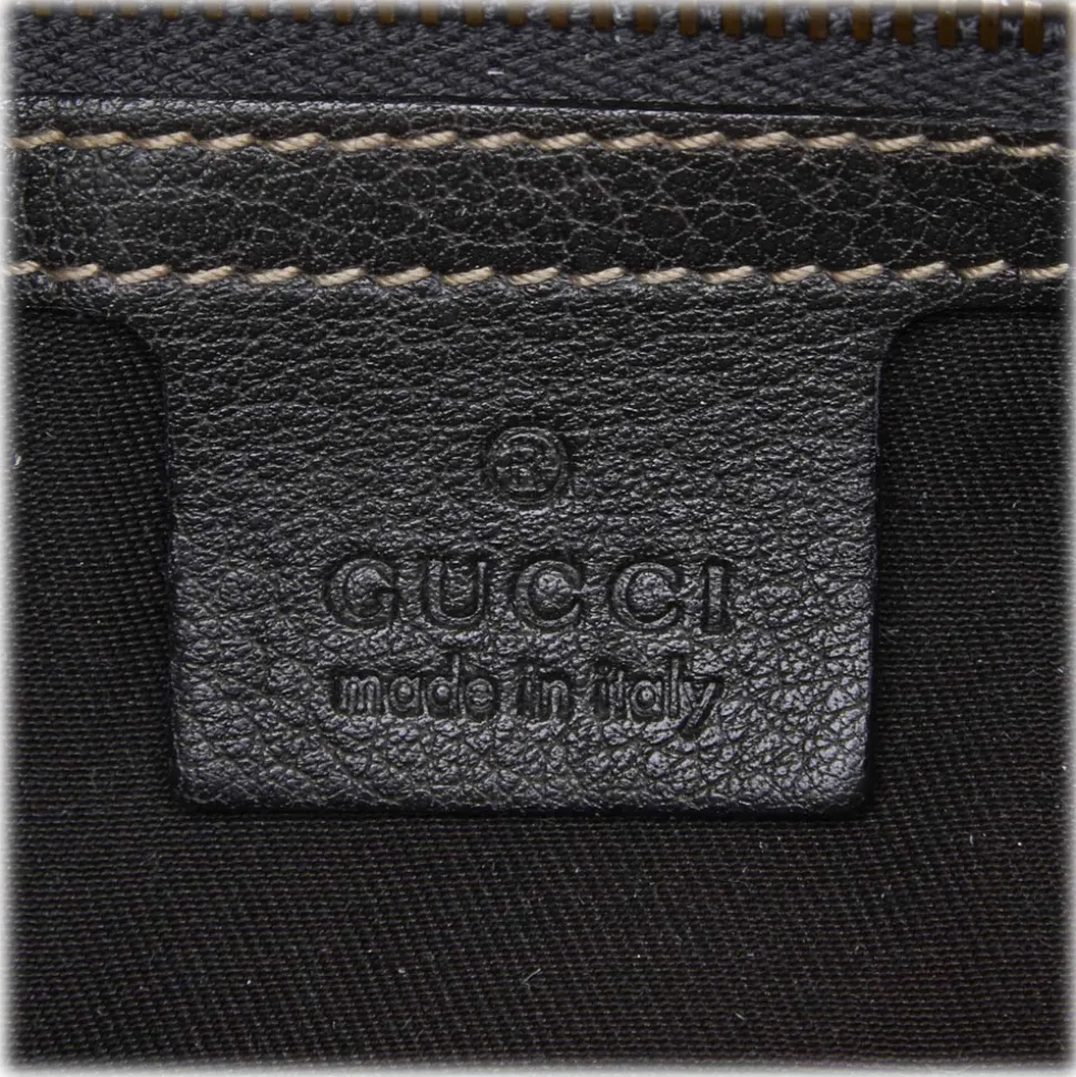Gucci Vintage - Leather New Pelham Hobo Bag - Black - Leather Handbag - Luxury High Quality - Avvenice
