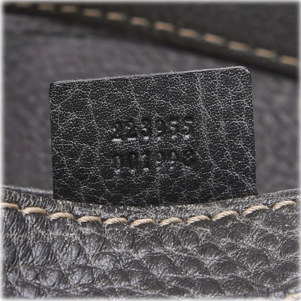 Gucci Vintage - Leather New Pelham Hobo Bag - Black - Leather Handbag - Luxury High Quality - Avvenice