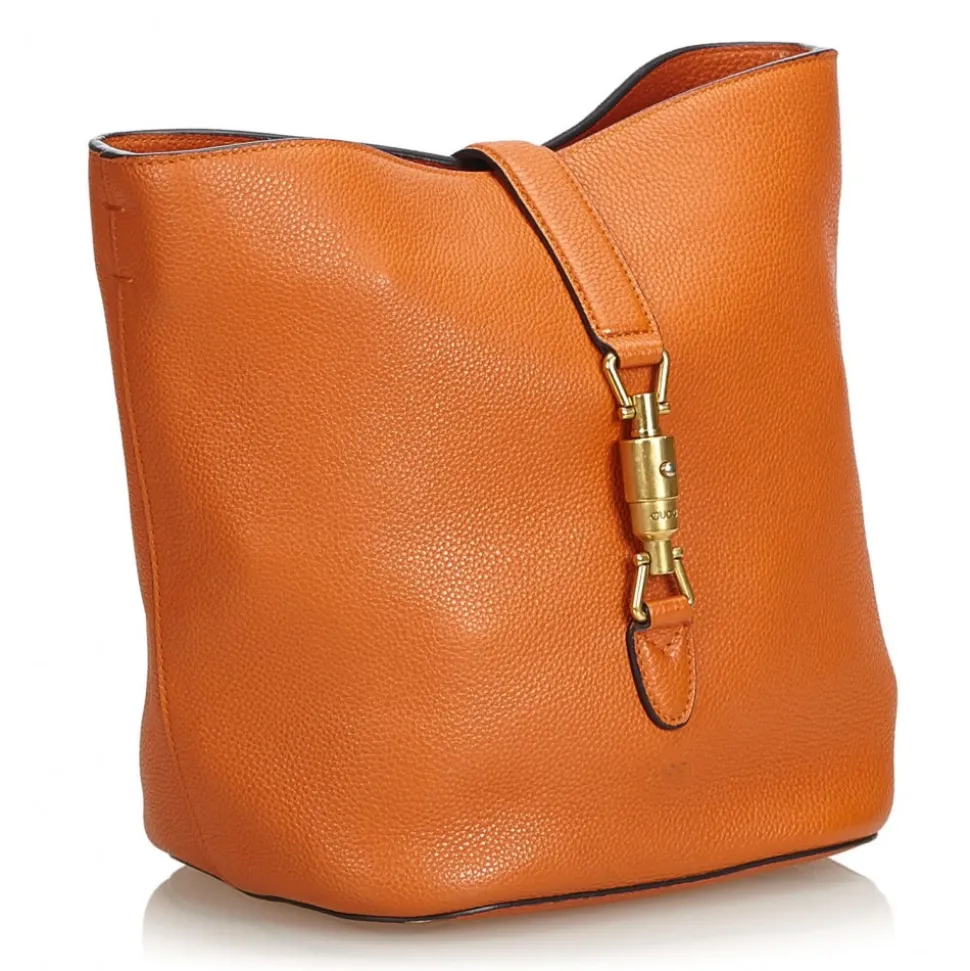 Gucci Vintage - Leather New Jackie Bucket Bag - Orange - Leather Handbag - Luxury High Quality - Avvenice