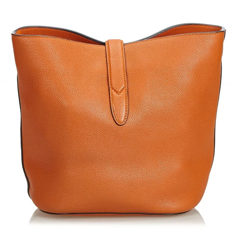 Gucci Vintage - Leather New Jackie Bucket Bag - Orange - Leather Handbag - Luxury High Quality - Avvenice