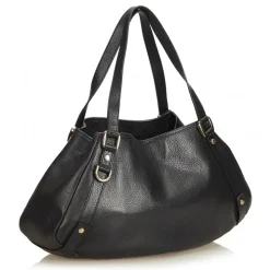 Gucci Vintage - Leather Pelham Tote Bag - Black - Leather Handbag - Luxury High Quality - Avvenice