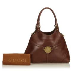 Gucci Vintage - Leather Reins Hobo Bag - Brown - Leather Handbag - Luxury High Quality - Avvenice