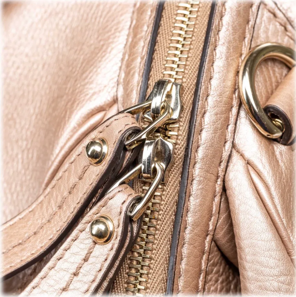 Gucci Vintage - Leather Sukey Handbag Bag - Brown - Leather Handbag - Luxury High Quality - Avvenice