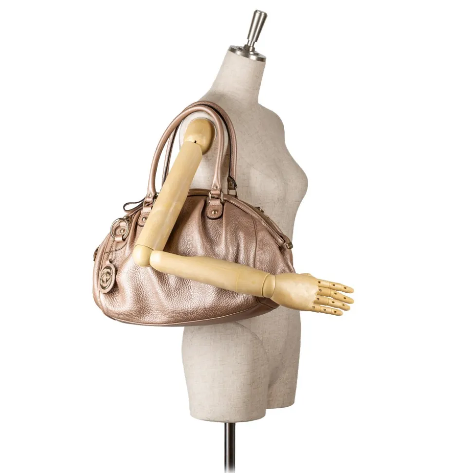 Gucci Vintage - Leather Sukey Handbag Bag - Brown - Leather Handbag - Luxury High Quality - Avvenice