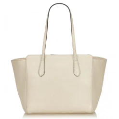 Gucci Vintage - Leather Swing Tote Bag - White - Leather Handbag - Luxury High Quality - Avvenice