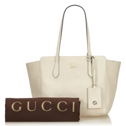 Gucci Vintage - Leather Swing Tote Bag - White - Leather Handbag - Luxury High Quality - Avvenice