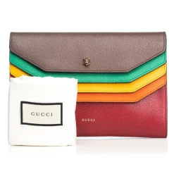 Gucci Vintage - Leather Totem Clutch Bag - Brown - Leather Handbag - Luxury High Quality - Avvenice