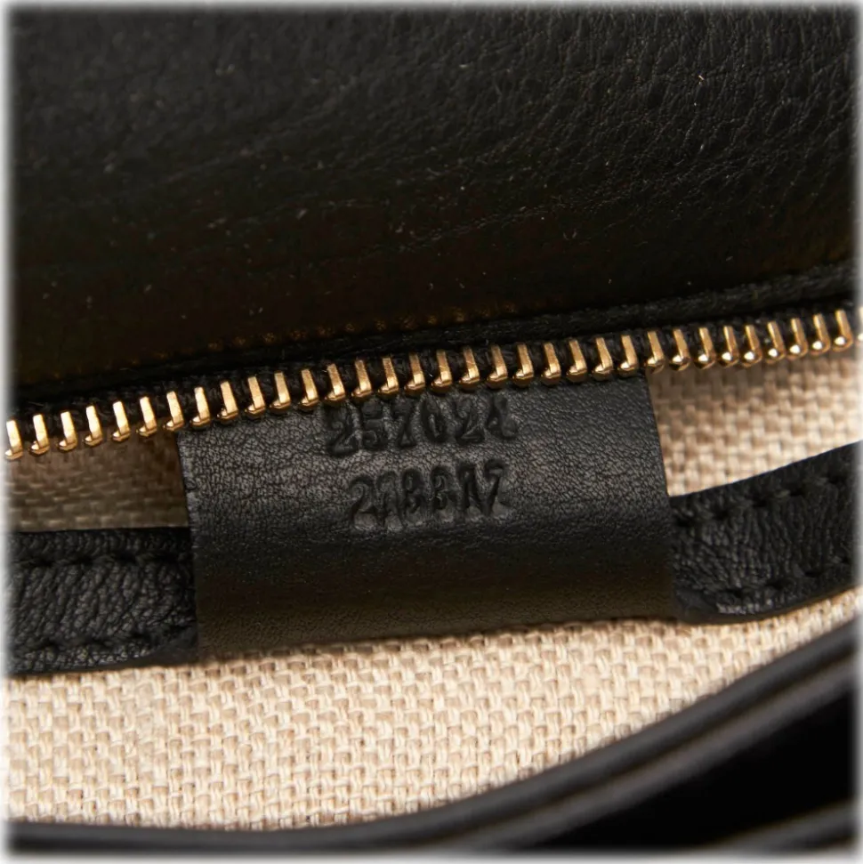 Gucci Vintage - Marrakech Messenger Bag - Black - Leather Handbag - Luxury High Quality - Avvenice