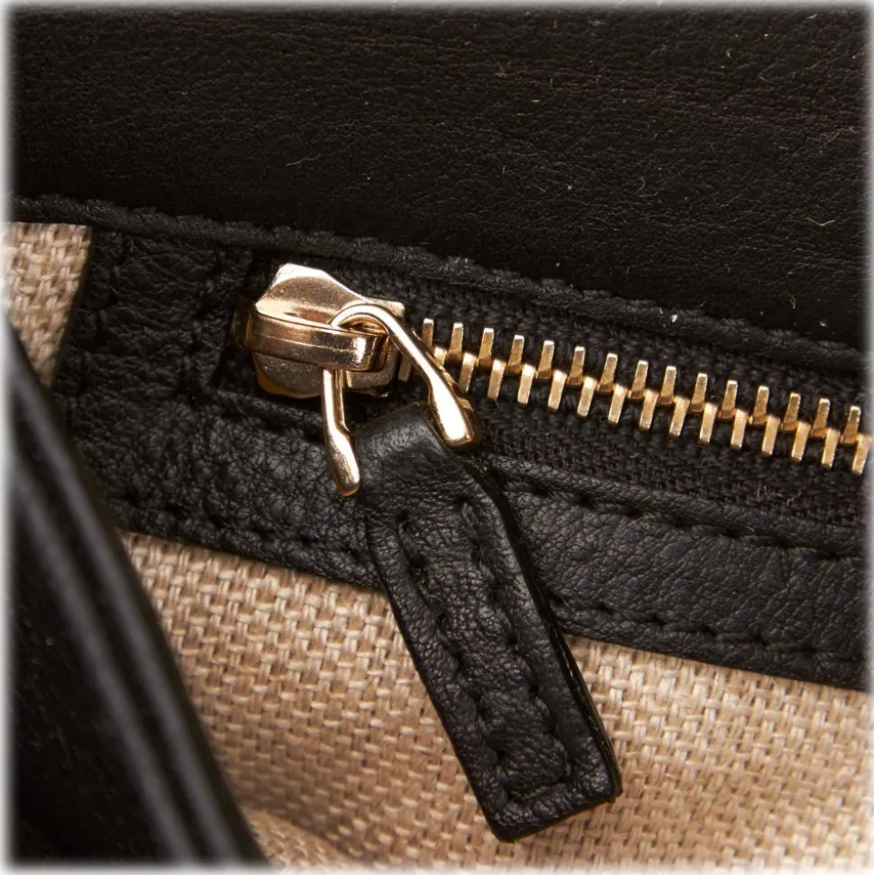 Gucci Vintage - Marrakech Messenger Bag - Black - Leather Handbag - Luxury High Quality - Avvenice