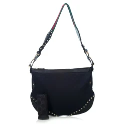 Gucci Vintage - Medium Studded Pelham Hobo Bag - Black - Leather Handbag - Luxury High Quality - Avvenice
