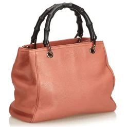Gucci Vintage - Mini Bamboo Leather Shopper Bag - Pink - Leather Handbag - Luxury High Quality - Avvenice