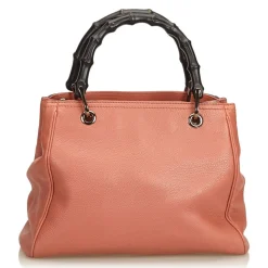 Gucci Vintage - Mini Bamboo Leather Shopper Bag - Pink - Leather Handbag - Luxury High Quality - Avvenice