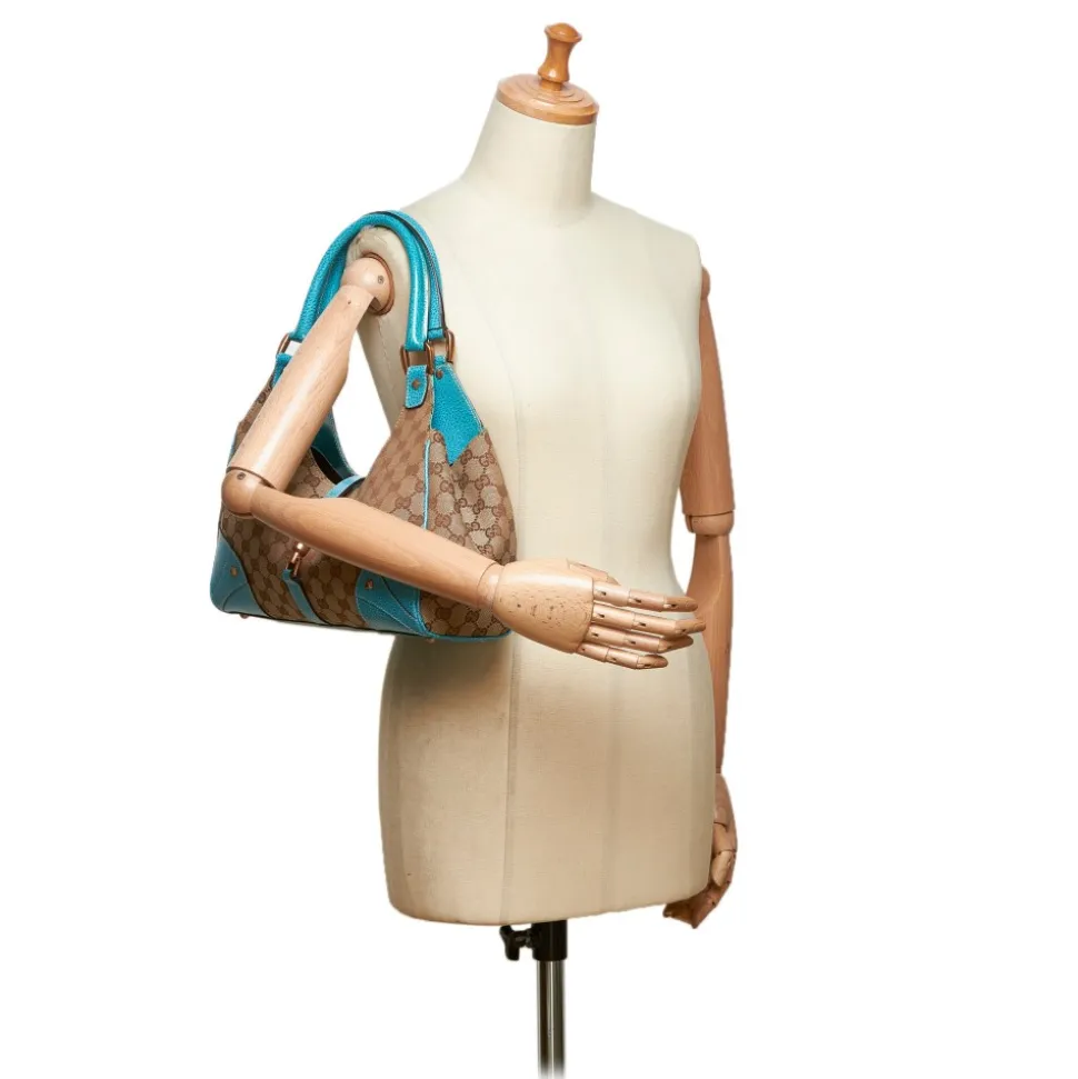 Gucci Vintage - Nailhead Jacquard Jackie Shoulder Bag - Brown - Leather Handbag - Luxury High Quality - Avvenice