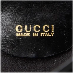 Gucci Vintage - Nubuck Leather Baguette Bag - Black - Leather Handbag - Luxury High Quality - Avvenice