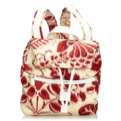 Gucci Vintage - Nylon Backpack - White Red - Leather Backpack - Luxury High Quality - Avvenice