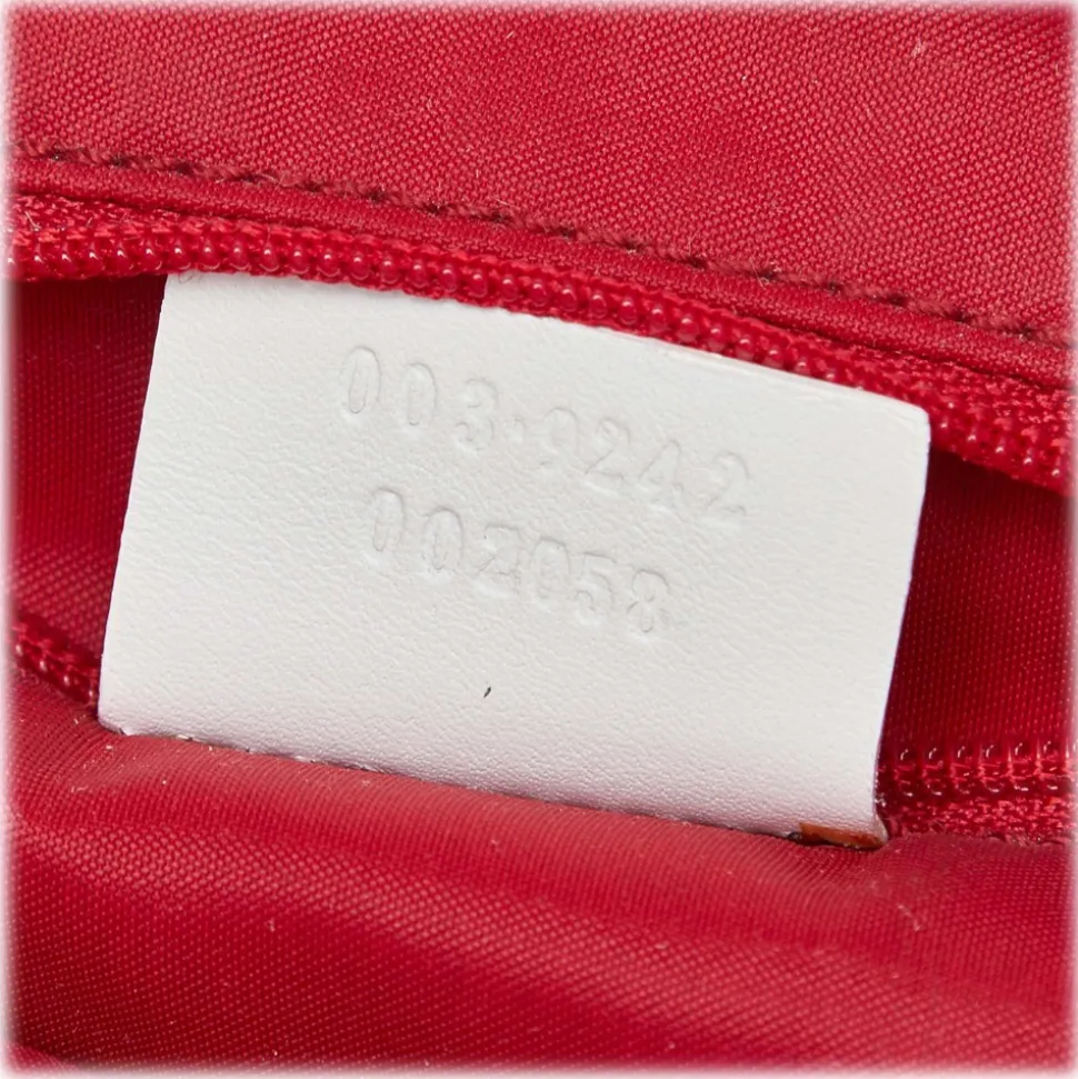 Gucci Vintage - Nylon Backpack - White Red - Leather Backpack - Luxury High Quality - Avvenice