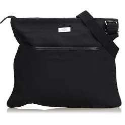 Gucci Vintage - Nylon Crossbody Bag - Black - Leather Handbag - Luxury High Quality - Avvenice