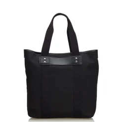 Gucci Vintage - Nylon Tote Bag - Black - Leather Handbag - Luxury High Quality - Avvenice