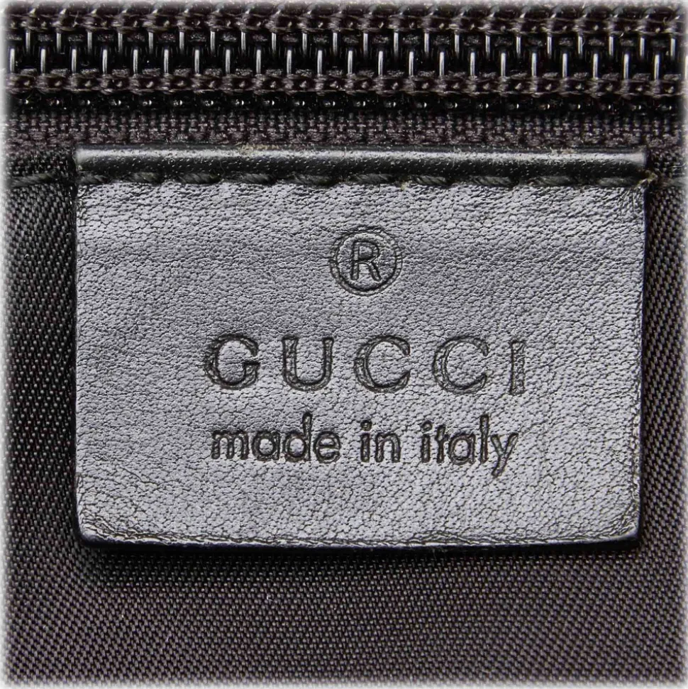 Gucci Vintage - Nylon Tote Bag - Black - Leather Handbag - Luxury High Quality - Avvenice