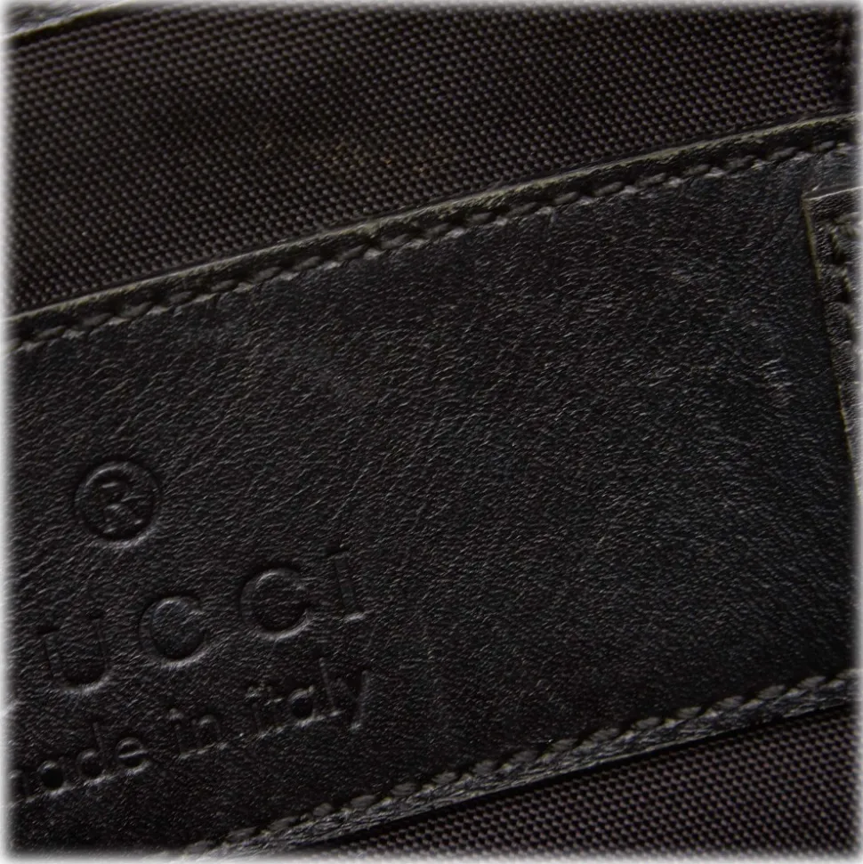 Gucci Vintage - Nylon Tote Bag - Black - Leather Handbag - Luxury High Quality - Avvenice