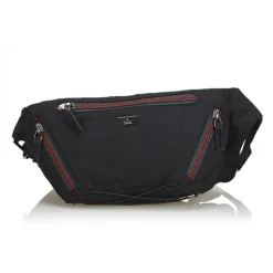 Gucci Vintage - Nylon Web Belt Bag - Black - Leather Handbag - Luxury High Quality - Avvenice