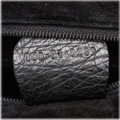 Gucci Vintage - Ostrich Bamboo Satchel Bag - Black - Leather Handbag - Luxury High Quality - Avvenice