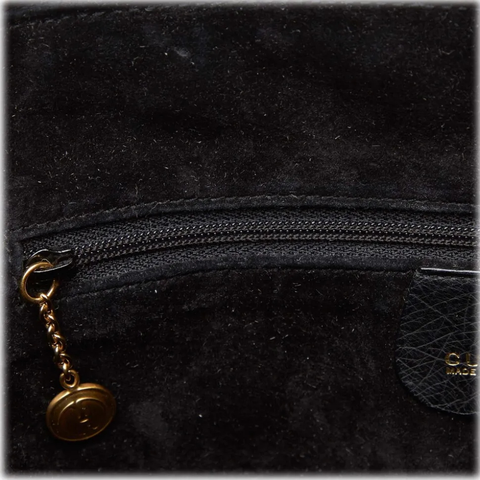 Gucci Vintage - Ostrich Bamboo Satchel Bag - Black - Leather Handbag - Luxury High Quality - Avvenice