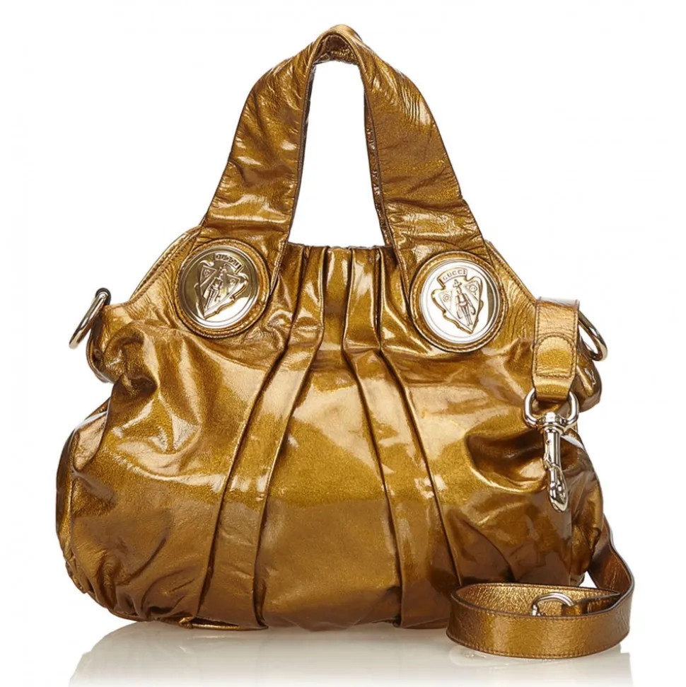 Gucci Vintage - Patent Leather Hysteria Bag - Gold - Leather Handbag - Luxury High Quality - Avvenice