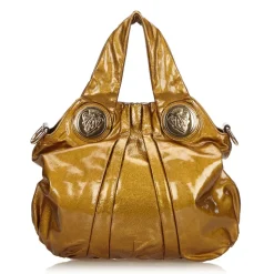 Gucci Vintage - Patent Leather Hysteria Bag - Gold - Leather Handbag - Luxury High Quality - Avvenice