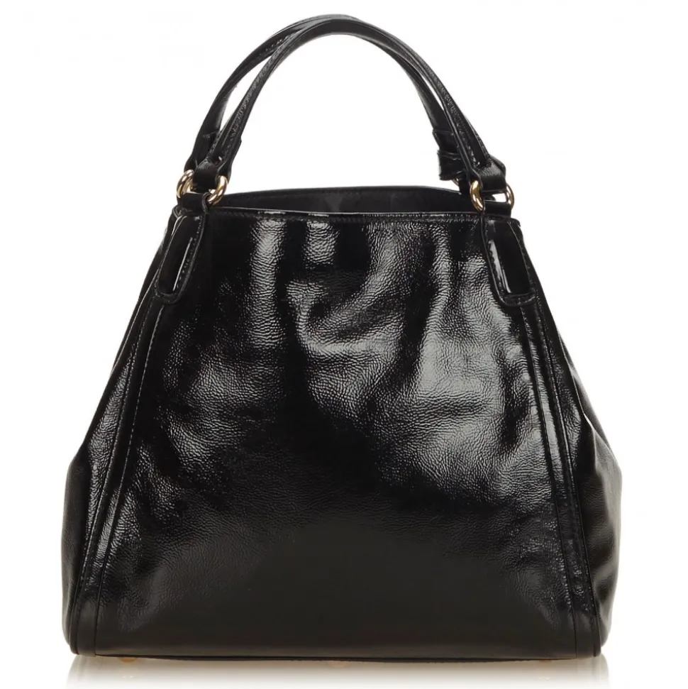 Gucci Vintage - Patent Soho Top Handle Bag - Black - Leather Handbag - Luxury High Quality - Avvenice