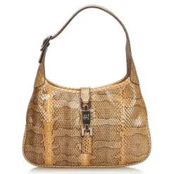 Gucci Vintage - Python Leather Jackie Bag - Brown - Leather Handbag - Luxury High Quality - Avvenice