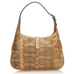 Gucci Vintage - Python Leather Jackie Bag - Brown - Leather Handbag - Luxury High Quality - Avvenice