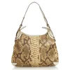Gucci Vintage - Python Leather Horsebit Creole Shoulder Bag - Brown - Leather Handbag - Luxury High Quality - Avvenice