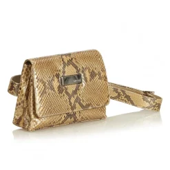 Gucci Vintage - Python Leather Belt Bag - Brown - Python Leather Handbag - Luxury High Quality - Avvenice