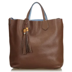 Gucci Vintage - Ramble Reversible Satchel Bag - Brown - Leather Handbag - Luxury High Quality - Avvenice