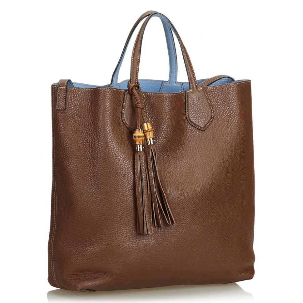 Gucci Vintage - Ramble Reversible Satchel Bag - Brown - Leather Handbag - Luxury High Quality - Avvenice