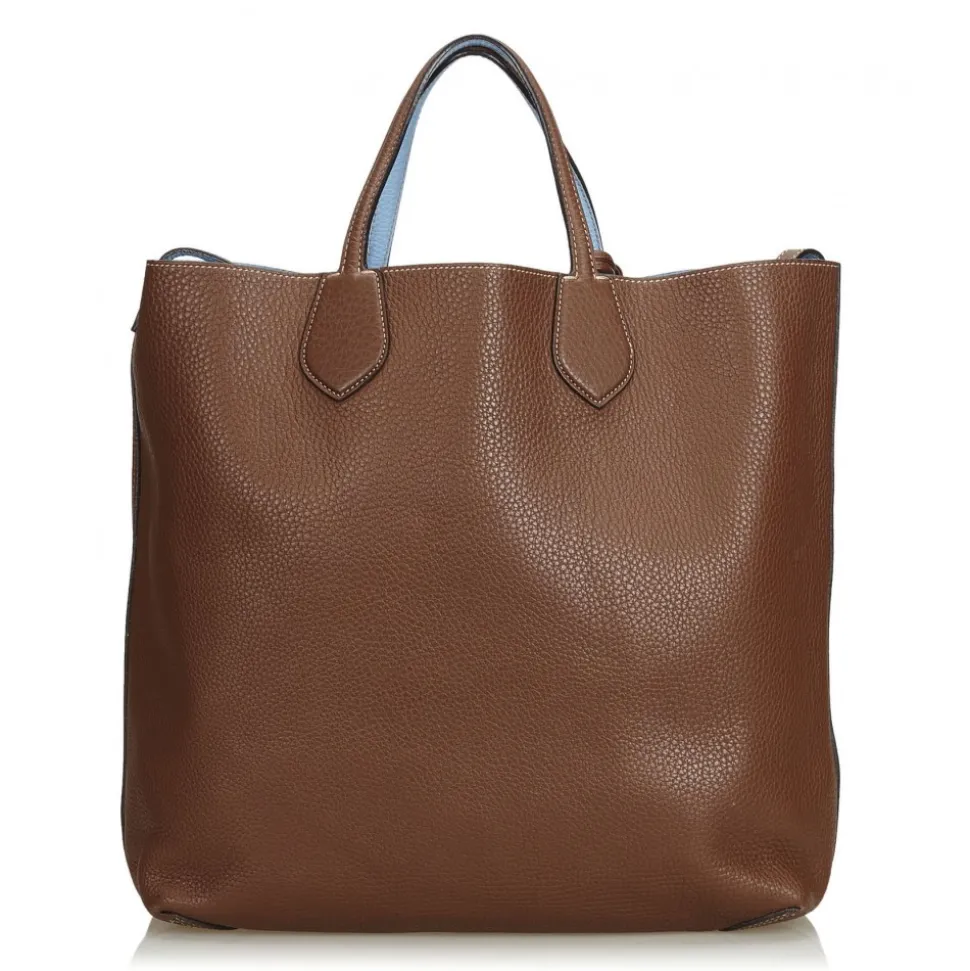 Gucci Vintage - Ramble Reversible Satchel Bag - Brown - Leather Handbag - Luxury High Quality - Avvenice