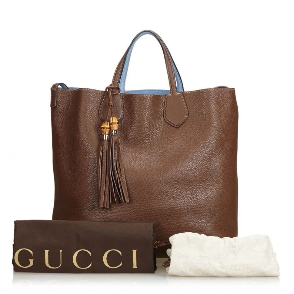 Gucci Vintage - Ramble Reversible Satchel Bag - Brown - Leather Handbag - Luxury High Quality - Avvenice