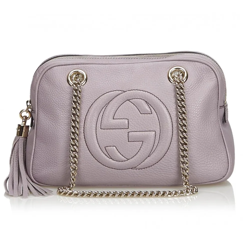 Gucci Vintage - Soho Chain Shoulder Bag - Purple - Leather Handbag - Luxury High Quality - Avvenice