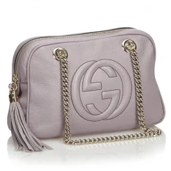 Gucci Vintage - Soho Chain Shoulder Bag - Purple - Leather Handbag - Luxury High Quality - Avvenice