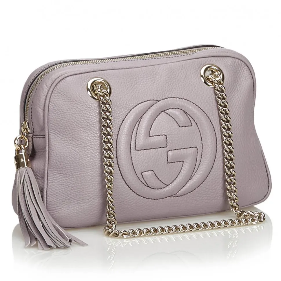 Gucci Vintage - Soho Chain Shoulder Bag - Purple - Leather Handbag - Luxury High Quality - Avvenice