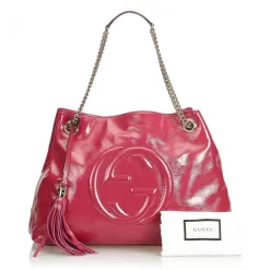 Gucci Vintage - Soho Patent Leather Chain Shoulder Bag - Pink - Leather Handbag - Luxury High Quality - Avvenice