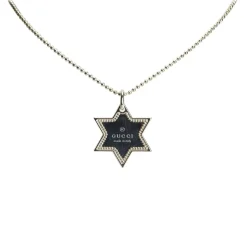 Gucci Vintage - Star Dog Tag Necklace - Silver - Gucci Necklace - Luxury High Quality - Avvenice