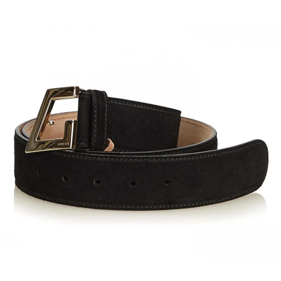 Gucci Vintage - Suede Belt - Black - Leather Belt - Luxury High Quality - Avvenice